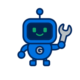 The GetHandy app icon: a blue robot holding a wrench.